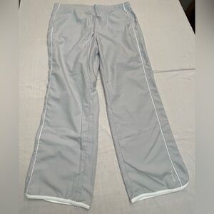 Reebok Gray light weight track pants with White Trim